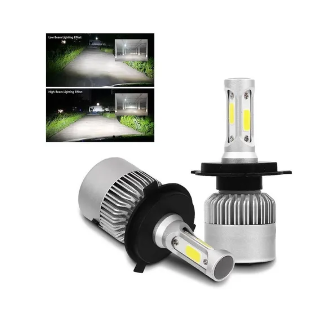 Par de bombillos led H4 S2 para carros y motos