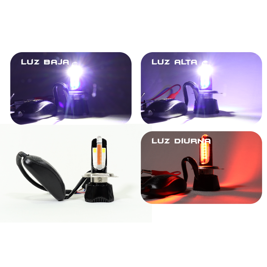 Bombillo led luz blanca H4